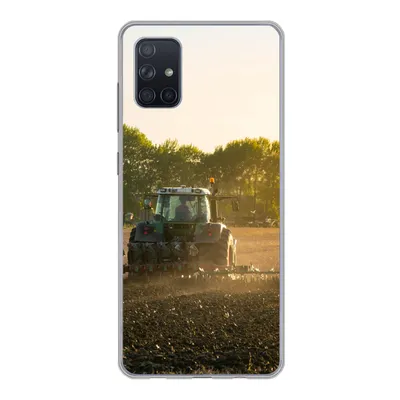 Produktbild von MuchoWow® Handyhülle Schutzhülle Hülle für Samsung Galaxy A71 Traktor - Vogel - Land Silikon Softcase Handy Hülle - Kartenbesitzer