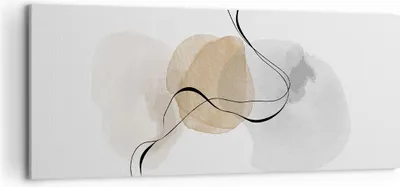 Produktbild von Bild auf Leinwand - Leinwandbild - Einteilig - Abstrakt minimalistisch Aquarell - 120x50cm - Wand Bild - Wanddeko - Wandbilder - Leinwanddruck - Bilder - Wanddekoration - Leinwand bilder AB120x50-4827