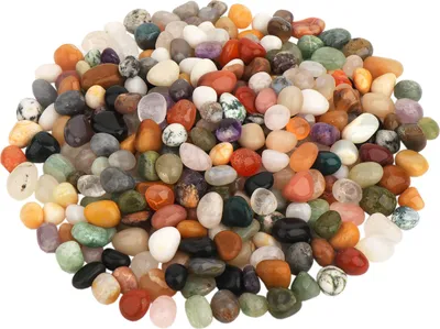 Produktbild von 900g Trommelsteine 5 - 10mm Edelsteine natürliche Indien Mix Schmucksteine Deko