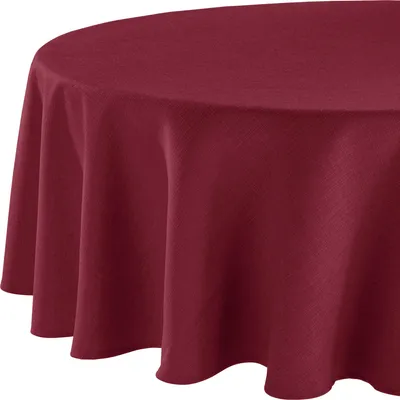 Produktbild von Erwin Müller Tischdecke Krefeld" weinrot rund: 170 cm Ø"