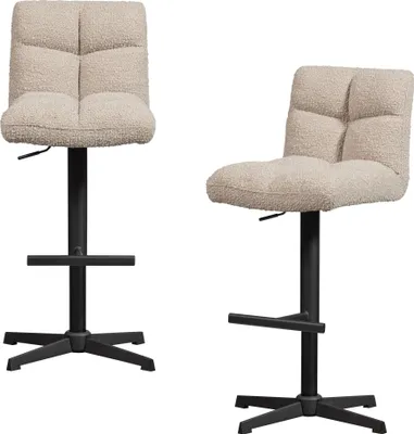 Produktbild von vinny drehbare barstuhl bouclé sand