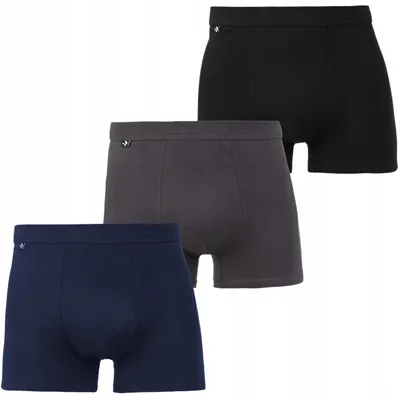 Imagen del producto de Calzoncillos bóxer para hombre, talla 4XL, confeccionados en algodón, paquete de 3 unidades. Talla grande, para hombre