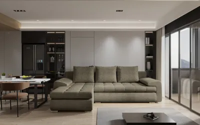 Zdjęcie produktu dla Sofa w kształcie L TOMI narożnik, tkanina Abriamo, wiele kolorów Brązowy Lewostronny