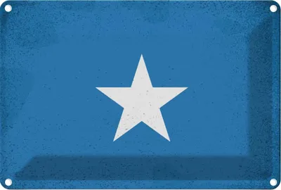 Produktbild von vianmo Blechschild 12x18 cm Somalia Vintage Flagge Fahne Wappen