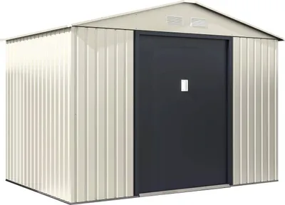 Produktbild von Gerätehaus aus Metall "Nebraska" - 5,29 m2 (4,83 m2 Bodenfläche) - Beige