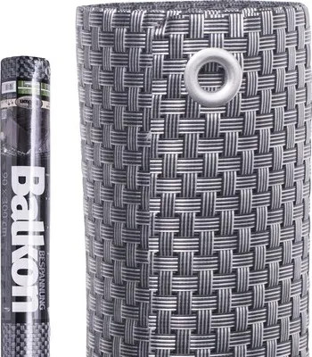 Produktbild von Balkonbespannung videx Rattan 90 x 300 cm silber/anthrazit