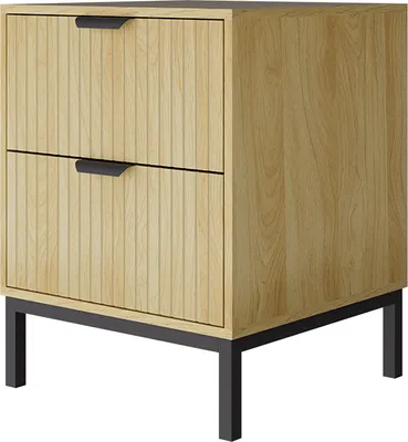 Zdjęcie produktu dla Stolik nocny Vicco Lennox Dąb 40 x 52 cm z 2 szufladami, Model 51688
