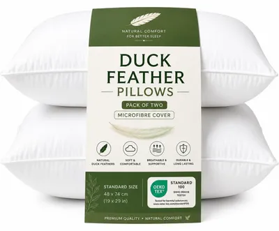 Imagen del producto de Juego de dos fundas de almohada – Hipoalergénicas – Blancas