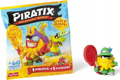 A product bag and a small toy figure.