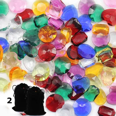 Acryl-Piratenschatzsteine, 2 Beutel, 1 Zoll, Dekosteine