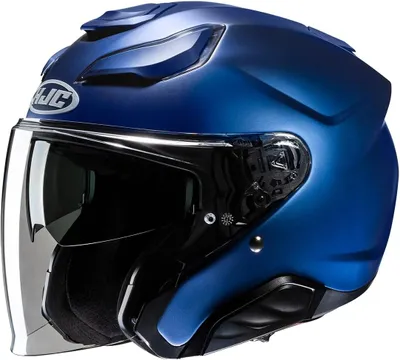 Produktbild von Jet-Motorradhelm F31 in Metallic Blau, Größe XS