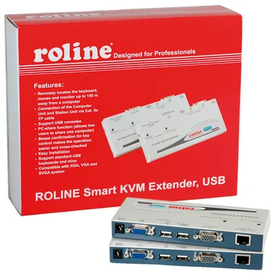 Obrázek produktu pro ROLINE Smart KVM Extender, USB, 1024 x 768 px