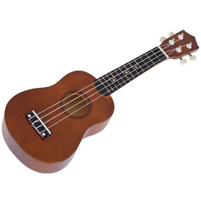 Produktbild von HOMCOM Ukulele 21 Zoll Sopran-Ukulele für Anfänger, geeignet für Konzerte und Schulen, Nylonsaiten, Holzmaterial, Braun