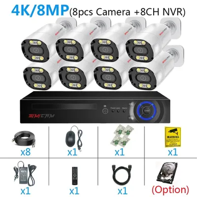 Obrázok produktu pre Bezpečnostná kamera – Kamerový systém – Vonkajšia kamera – IP kamera – CCTV systém – Rozlíšenie 4K 8MP