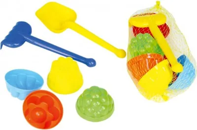 Zdjęcie produktu dla Zestaw do piasku plastikowa łopata, grabki, 4 szt