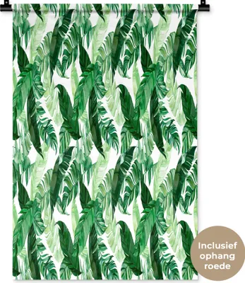 Produktbild von MuchoWow® Wandteppich Wandbehang Vintage - Blätter - Pflanzen 60x90 cm Tapisserie Dekoration Wandtuch - Foto-Teppich - Abwaschbar