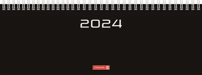 Produktbild von 2024 BRUNNEN Querterminbuch30x11cm 2S/1W schwarz