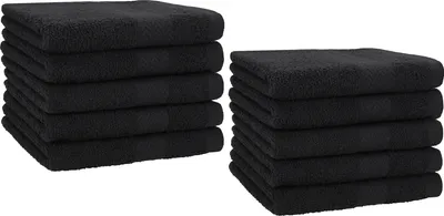 Produktbild von Betz 10 Stück Gästetücher 30x50 cm PREMIUM 100% Baumwolle Set Händehandtücher  Farbe: graphit