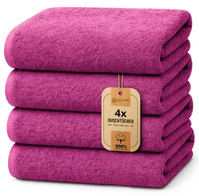 Obrázok produktu pre GREEN MARK Textil Sprchový uterák 400 g/m² ružový 70 x 140 cm (balenie po 4 ks)