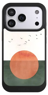 Produktbild von NIVOCASE Hülle für Apple iPhone 17 Pro  Handyhülle NIVOcore Case Schwarz Sonnenschein Sonnenuntergang Vogel