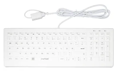 Produktbild von MegAsept® Siliconkabeltastatur HYSILK111-Weiss