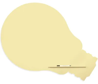 Produktbild von Symbol-Tafel Skinshape Glühbirne lackiert 75x115cm RAL 1015 hellelfenbein.
