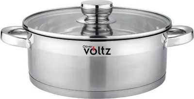 Obrázek produktu pro Hrnec Oliver Voltz OV51210Q28, 6 l, 28 x 10 cm, mělký, indukce, silné dno, nerezová ocel