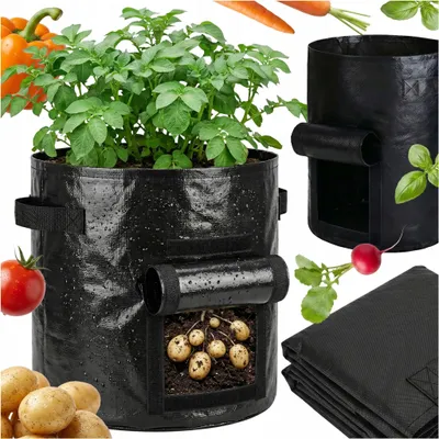 Produktbild von Sack, Tasche Für Den Anbau Von Gemüse Und Kartoffeln, Blumentopf Mit Fenster, 34 × 35 Cm
