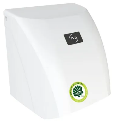 Warmluft Händetrockner mit Sensor zur Wandmontage aus bio Kunststoff JVD