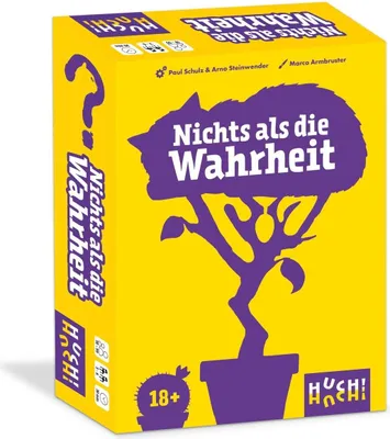 Produktbild von HUCH!, Nichts als die Wahrheit – Das witzige Frage- und Antwort-Spiel, Gesellschaftsspiel mit geheimen Antworten und überraschenden Fragen, ideal für Partys, Für 3–6 Spieler ab 18 Jahren