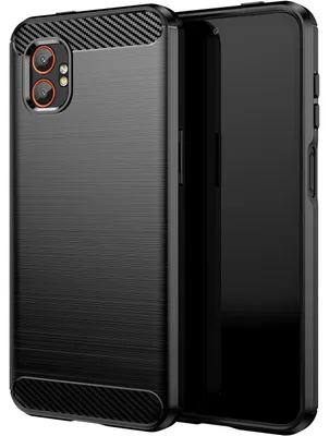 Produktbild von Hülle für Samsung Galaxy XCover7 Pro, Carbon-Faser TPU Silikon Stoßfest Schutzhülle Schwarz