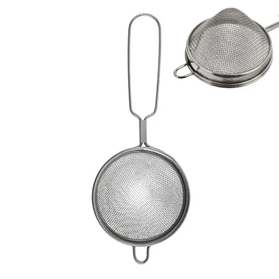 Produktbild von Orion Küchensieb Doppelsieb Teesieb feinmaschig mit Griff für losen Tee Kräuteraufguss 7 cm