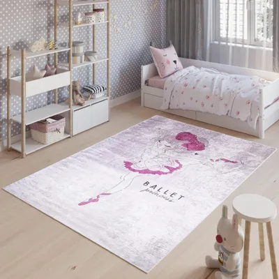 Produktbild von Tapiso Teppich EMMA Modern Kinderzimmer Rosa Schlafzimmer 160 x 230 cm