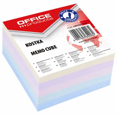 Productafbeelding van Gelijmde Memokubus 85x85x40 mm Diverse kleuren Kantoorartikelen