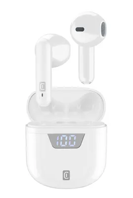 Obrázok produktu pre Cellularline 8018080424007, True Wireless Stereo (TWS), Hovor / hudba, 94 g, Slúchadlá s mikrofónom, Biela
