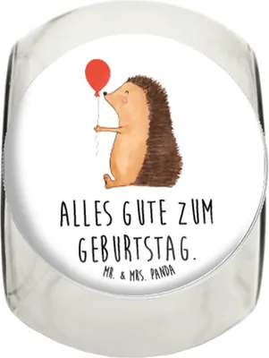 Produktbild von Mr. & Mrs. Panda Bonboniere Igel Luftballon L 870ml - Weiß - Geschenk, Aufbewahrungsdose, Kaffeedose, Herzlichen Glückwunsch, Bonbonglas, Tiermotive, Happy Birthday