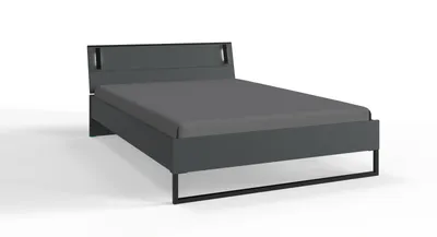 Produktbild von Bett >TILBURG< in GRAPHIT - 148x93x210cm (BxHxT)