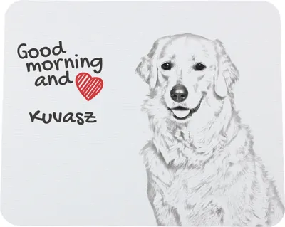 Obrázek produktu pro Kuvasz - podložka pod myš s potiskem, personalizovaná podložka s psem, jedinečný doplněk pro zaměstnance kancelářské značky Art-Dog