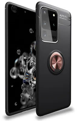 Image de NALIA Anneau Étui pour téléphone portable pour Samsung Galaxy S20 Ultra, étui en silicone support rose or