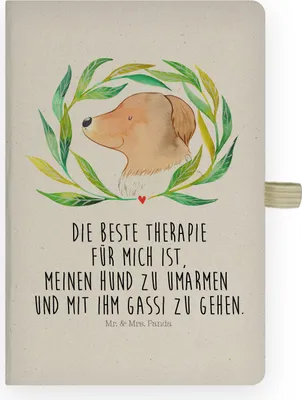 Produktbild von Mr. & Mrs. Panda Journal Hund Blumen - Transparent - Geschenk, Umarmen, Hunde, Ranke, Tagebuch, notizbuch, Skizzenbuch, Adressbuch, Sprüche, Hundetherapie, Kladde