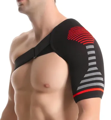 Produktbild von Schulterbandage S/M, rot, verstellbar, für Sport