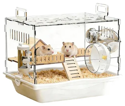 Obrázek produktu pro Transparentní klec pro křečky, zvířecí ubikace, domov