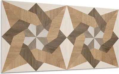 Produktbild von Polygonales Holzmosaik – Selbstklebende Fliesen – Wandverkleidung – Wandpaneel – PVC Fliesen – Vinylflisen – PCV Flisen – Selbstklebend – Wanddeko – 10 Stück 100 x 50 cm