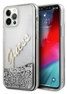 Image de Guess Guhcp12Lglvssi Iphone 12 Pro Max6,7 Srebrny/Silver Hardcase Glitter Vintage Script