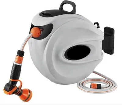 Immagine prodotto di Tubo da giardino - Montaggio a parete - Da incasso - 180 gradi - Orientabile - Grigio - PVC - 35 metri