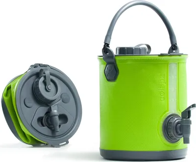 Produktbild von Zusammenklappbarer Wasserbehälter mit Hahn - Tragbare Camping-Wasserkanister mit 2-in-1 Design