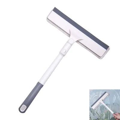 Produktbild von Fensterwischer, 360° drehbarer abnehmbarer Wasserabstreifer, Dusche Glastürbürste, für die Reinigung von Fenstern, Glastüren, Spiegeln, Autoscheiben
