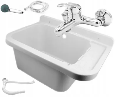 Obrázok produktu pre Granitan – umývadlo – drez – 50 × 34 × 31 cm – čierne – s batériou a sifónom – drez – PARON