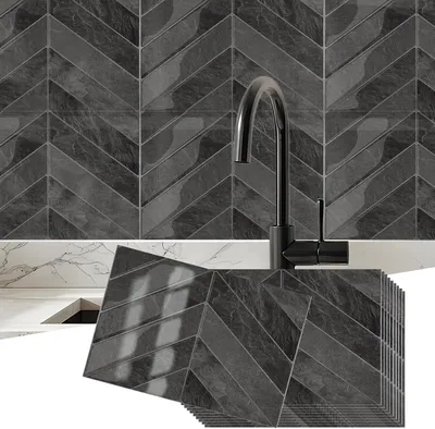 Productafbeelding van Zelfklevende tegelstickers, keuken, badkamer, 3D-tegelstickers, waterdicht, wandtegels, keukentegels, zelfklevend, lijm, badkamer