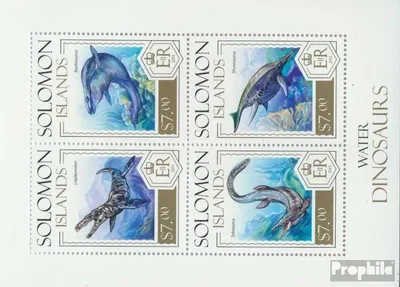 Produktbild von Briefmarken Salomoninseln 2013 Mi 2237-2240 Kleinbogen (kompl. Ausg.) postfrisch Wasser-Dinosaurier